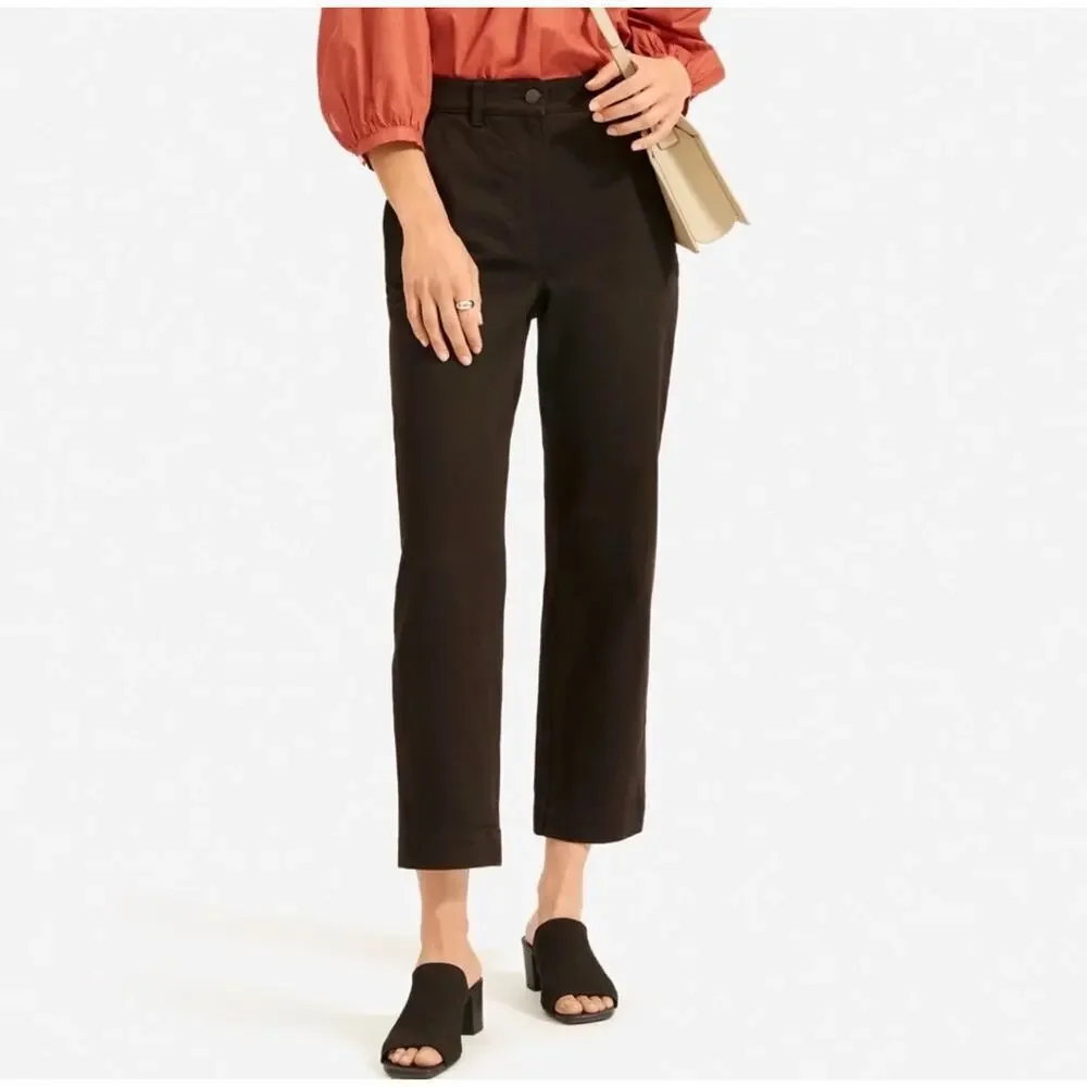 Everlane Straight Leg Crop Short Jeans Black Sz 16